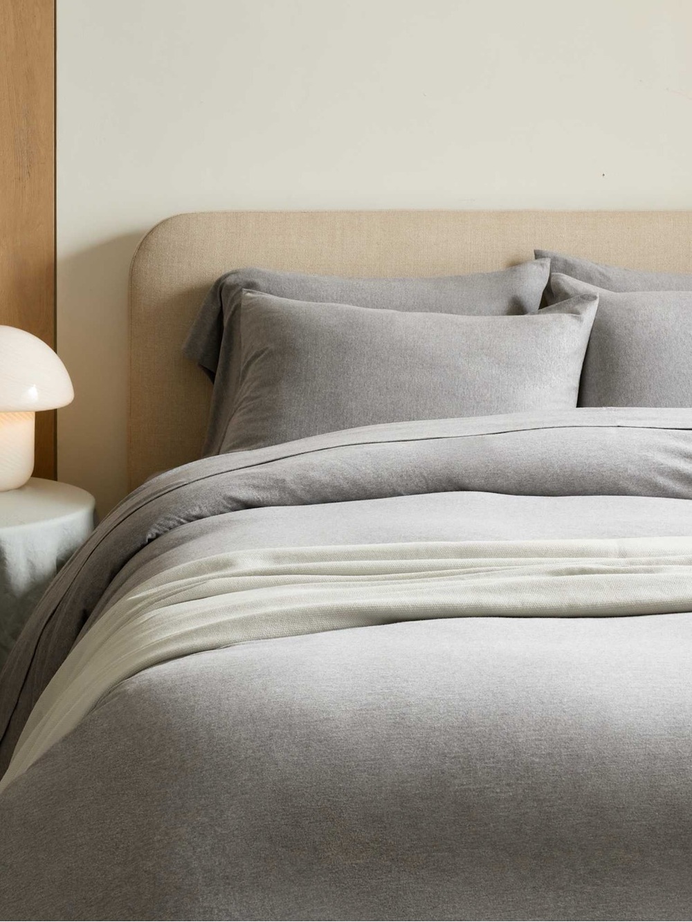 ZARA HOME Grey Jersey Pillowcase
